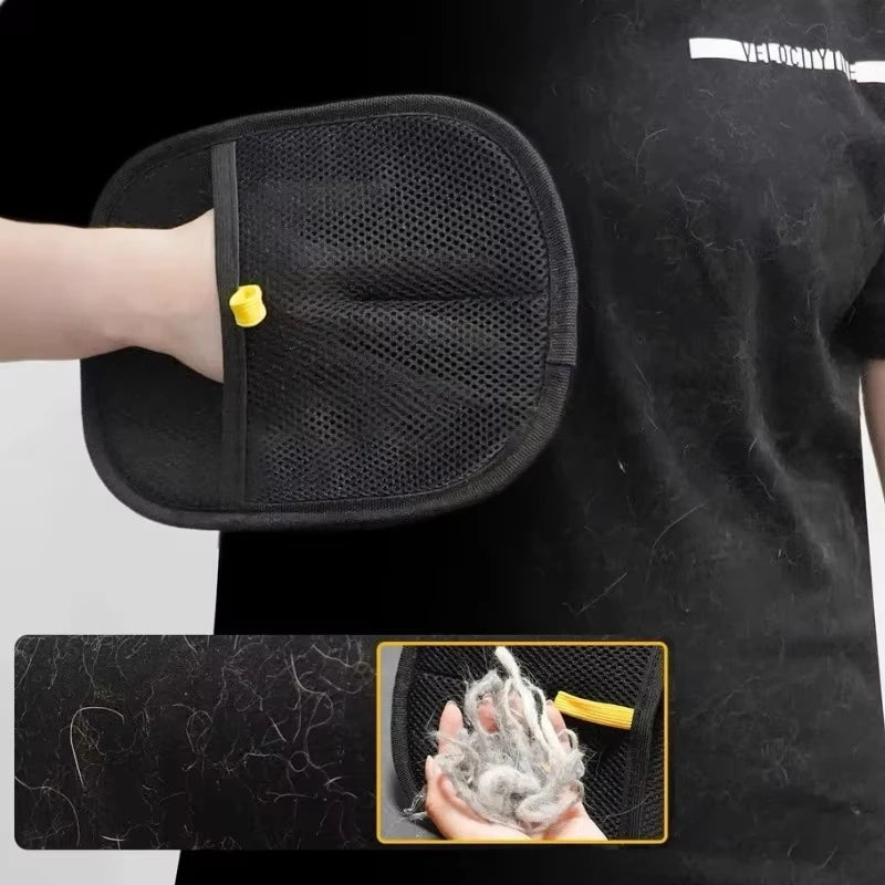 Pet Hair Remover Glove Brush Portable Washable Clothes Hair Dehairing Gloves Pet Dedusting Cleaning Tool Products